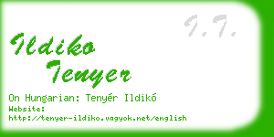 ildiko tenyer business card